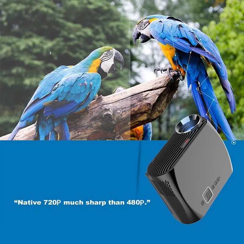 Exquizon GP100 проектор Поддержка Full HD набор в Android 6.0.1 Wi Fi Bluetooth 1280*800 люмен LED светодио