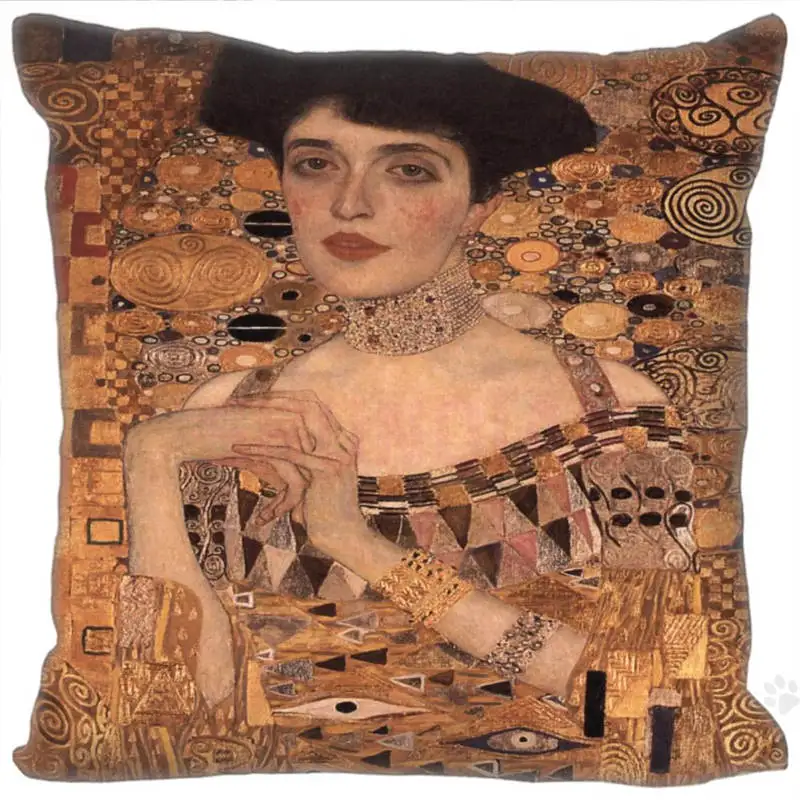 Горячая Распродажа квадратная наволочка Gustav Klimt Kiss на заказ молнии разные