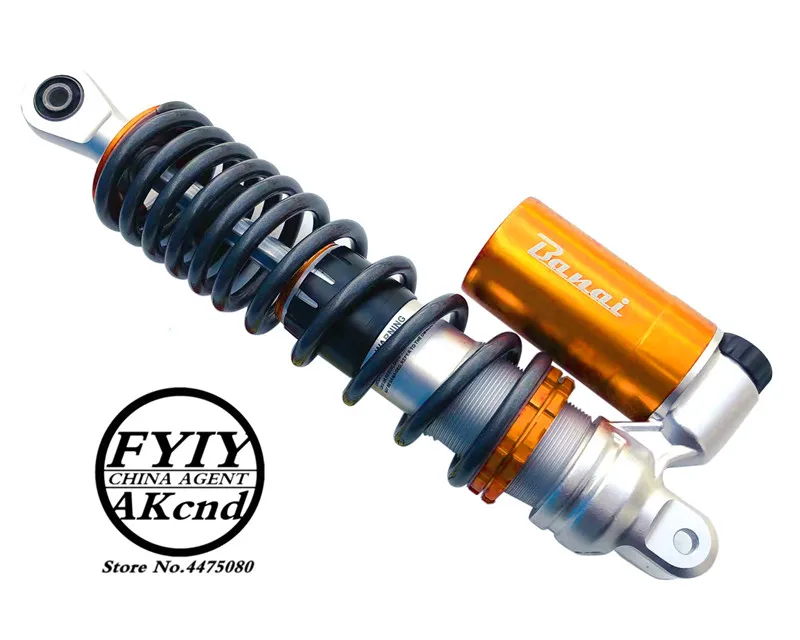 310-320 мм 12," мотоцикл АИС амортизатор Задний амортизатор для HONDA Yamaha мотор Скутер ATV Quad Gold& Black D15 - Цвет: YELLOW 1 piece