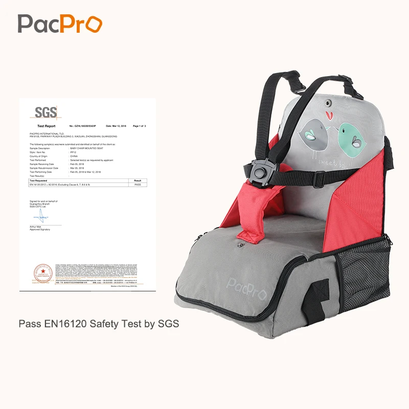 PacPro Портативный Детское сиденье для хранения складной обеденный стул пеленки