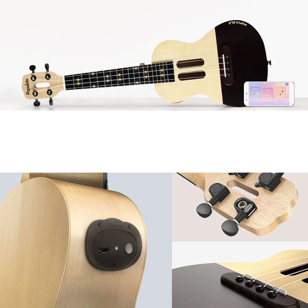 Укулеле популярное U1 23 дюйма 4 струны акустическая электрическая смарт-гитара из