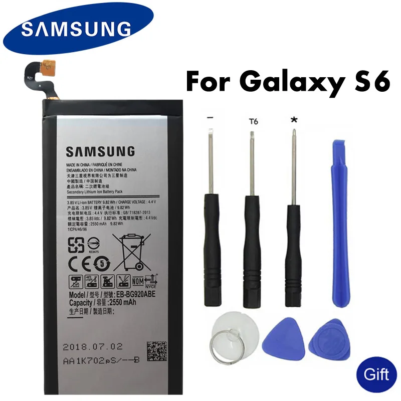SAMSUNG оригинальный EB BG920ABE батареи для телефона Samsung GALAXY S6 SM G920 G920F G920i G920A G920V G9200 G9208