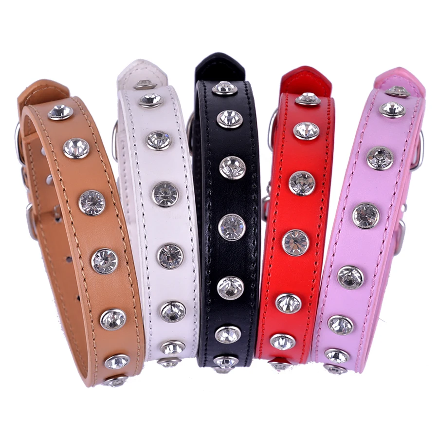 ошейники для собак все Bling Diamante Щенок Ошейник красный розовый белый черный