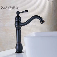 basin faucet brass bathroom faucet basin tap black rotate single handle hot and cold water mixer taps crane torneira c
