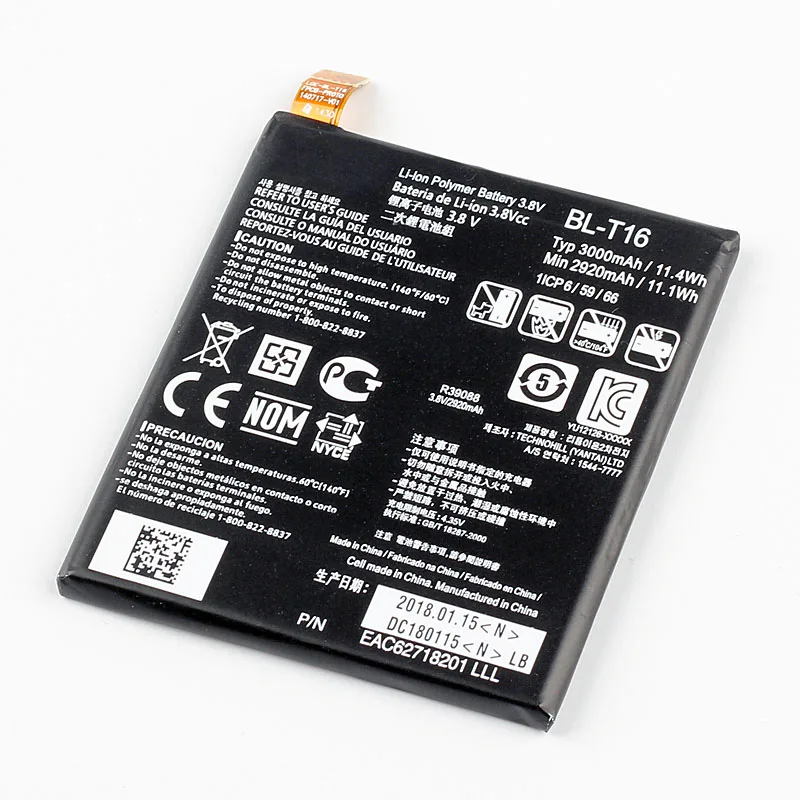 Оригинальный аккумулятор большой емкости для телефона LG G Flex 2 H959 LS996 US995 H950 H955 3000