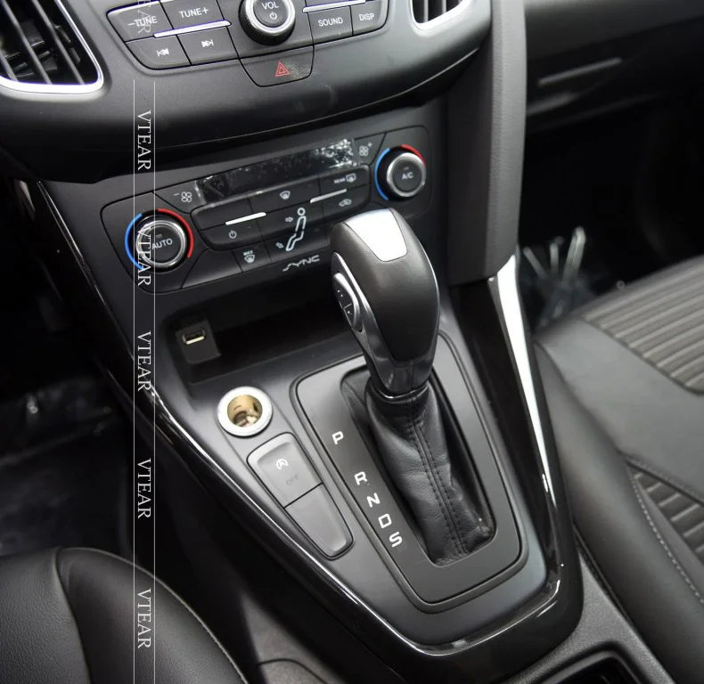 Рычаг переключения передач Vtear для Ford Focus 2 MK2 из искусственной кожи, рукоятки ручного тормоза, рычаг переключения передач для автомобиля, аксессуары ручной работы