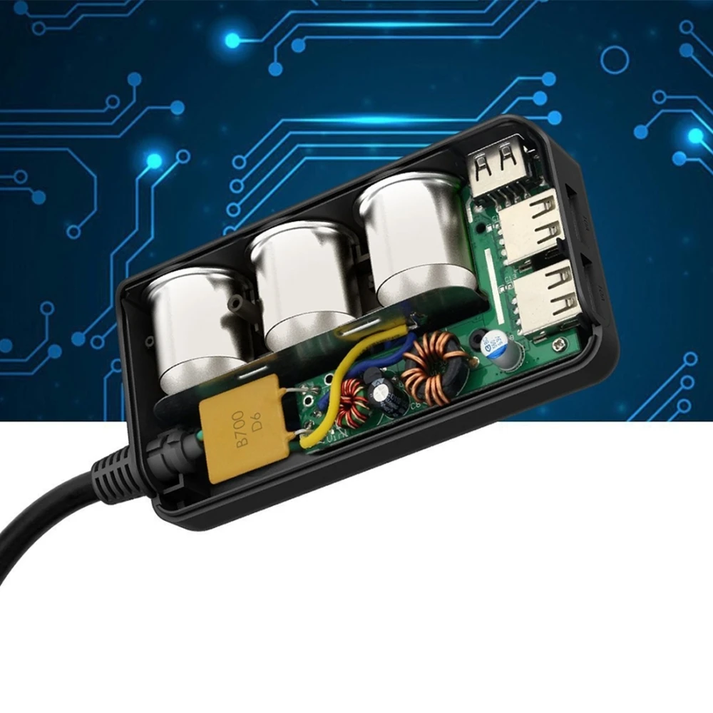 KANEED розетка для автомобильного прикуривателя сплиттер адаптер питания 6.8A 80 Вт