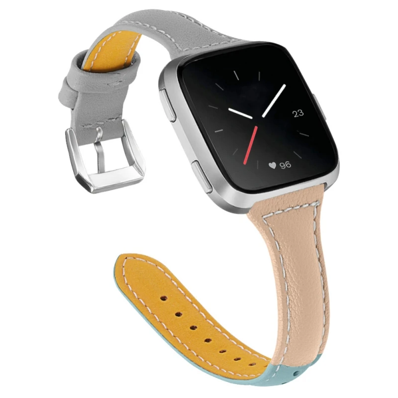 Браслеты из натуральной кожи для Fitbit Versa ремешок Lite наручные Смарт-часы Миланская петля Магнитный Браслет fit bit Verse Band аксессуар
