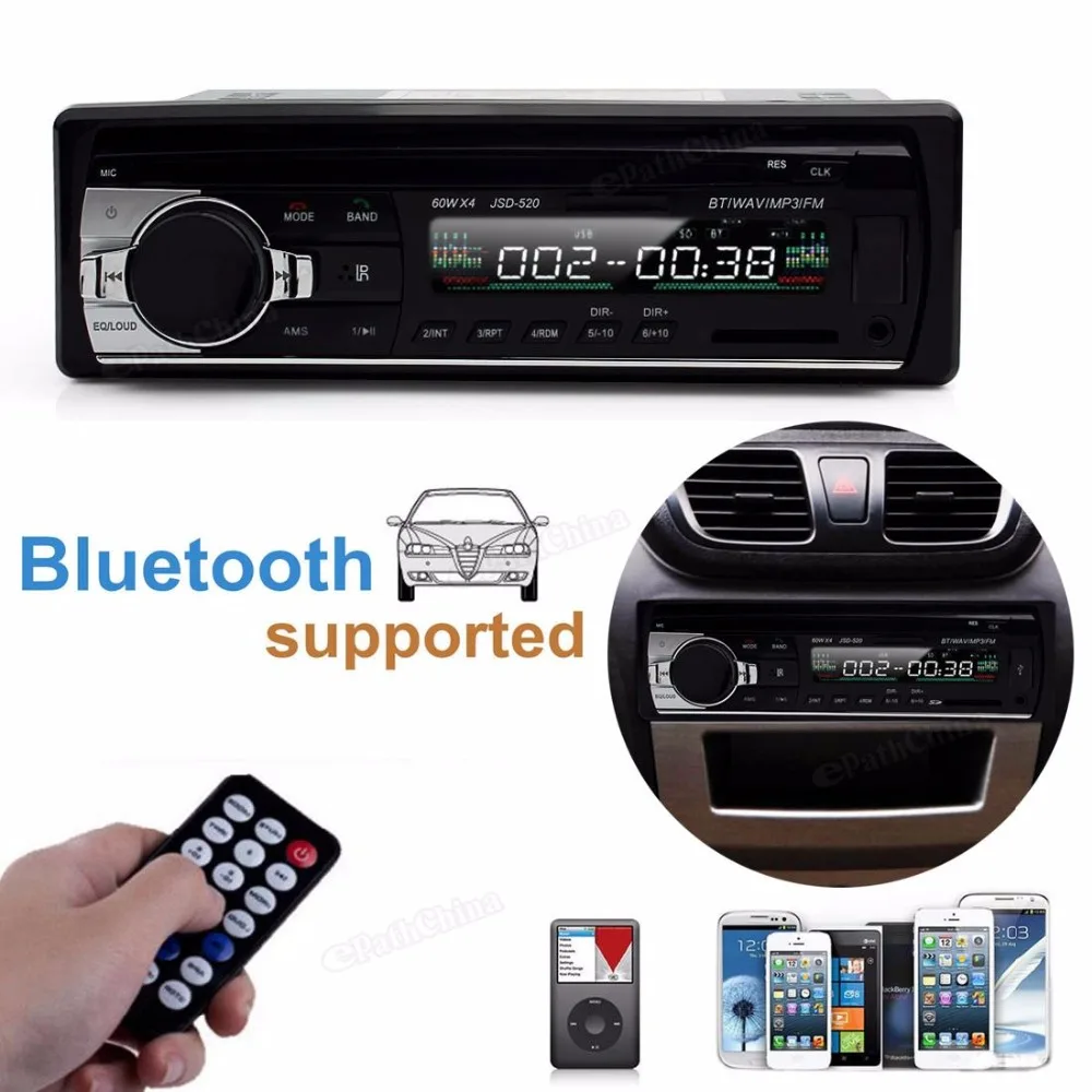 

12V Digital Car Radio Bluetooth-compatible Music Stereo Audio MP3 FM USB Player with In Dash Slot Support Hands-free Call
