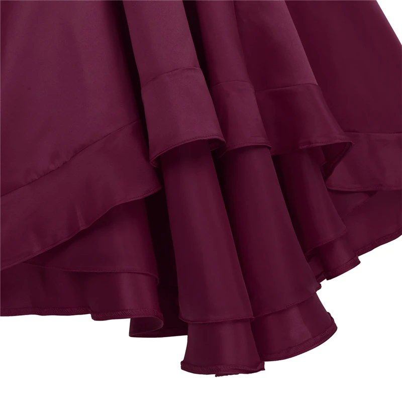 Kids Girls Satin Dress 2019 Summer Sleeveless V Neckline High-Low Hem Flower Girl Elegant Princess Birthday Party Dresses | Детская