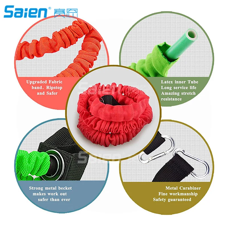 Набор эластичных лент для упражнений комплект из 11 от 10 до 30 фунтов трубки