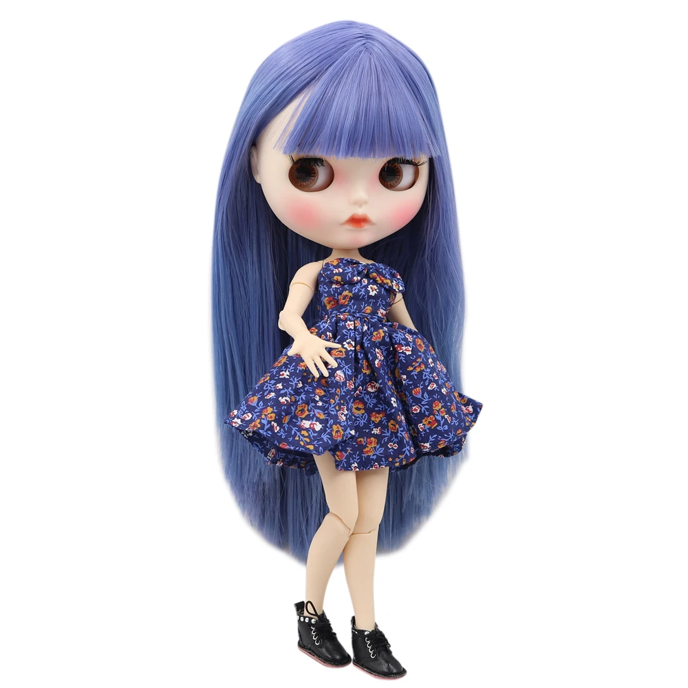 Blyth кукла 1/6 bjd белая кожа совместное тело новый цвет сменные фиолетовые прямые