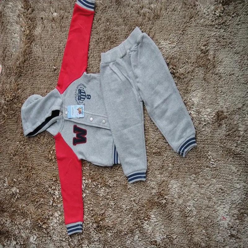 2017 Детские комплекты одежды спортивные для маленьких мальчиков модный Детский