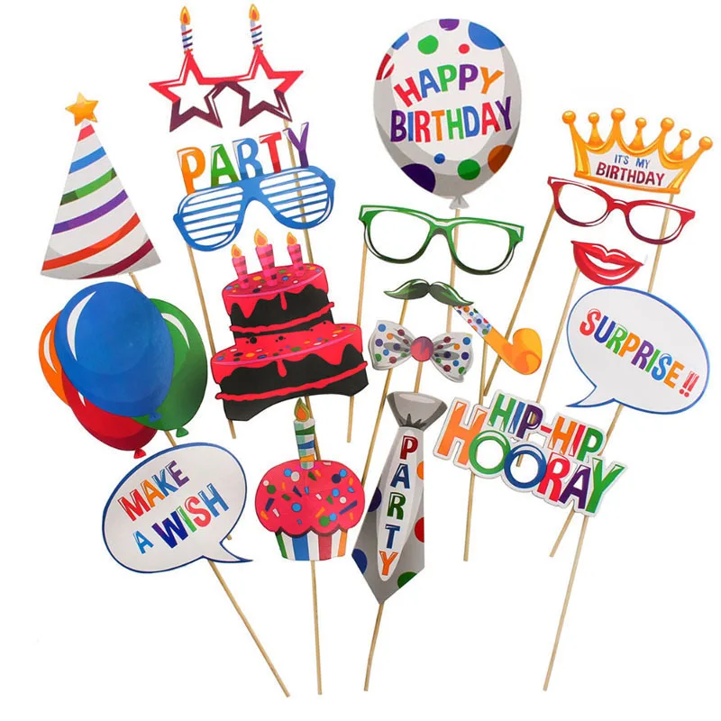 4 30/50/60th Happy Birthday Photo Booth Реквизит Маска; фотобудка 30 лет вечерние декоративная фотобудка на день рождения Fovers - Цвет: 4