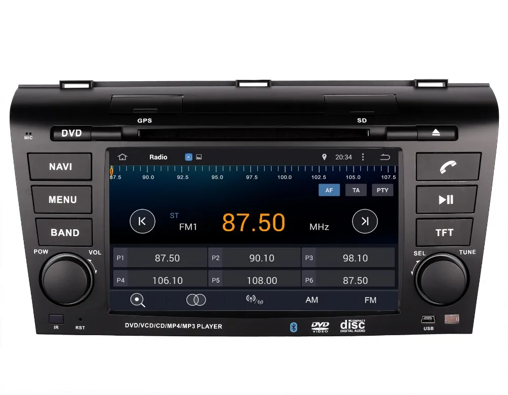 7 &quotAndroid 1 автомобильный dvd-плеер для Mazda 3 Mazda3 2004-2009 с GPS навигацией Радио BT SD USB AUX MP3