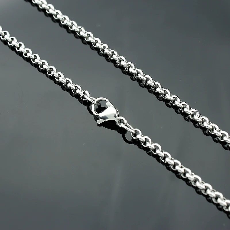 

3mm Wide Free Shipping 18/20/22/24/26/28/30/32inch Mens Titanium Chain Necklace Personality Type Tide Men With Chain Jewelry