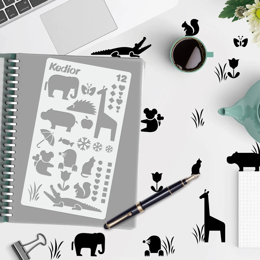24 шт./компл. Bullet Journal поставок трафарета Пластик полые наслоения Трафареты для