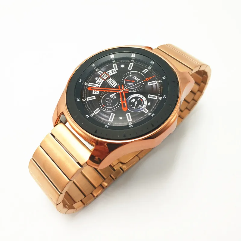 Ремешок для наручных часов для samsung Galaxy Watch 46mm ссылка Нержавеющая сталь ремень с чехлов из термопластичного полиуретана(TPU) на телефоны ремешок для наручных часов samsung Шестерни S3 браслет на запястье