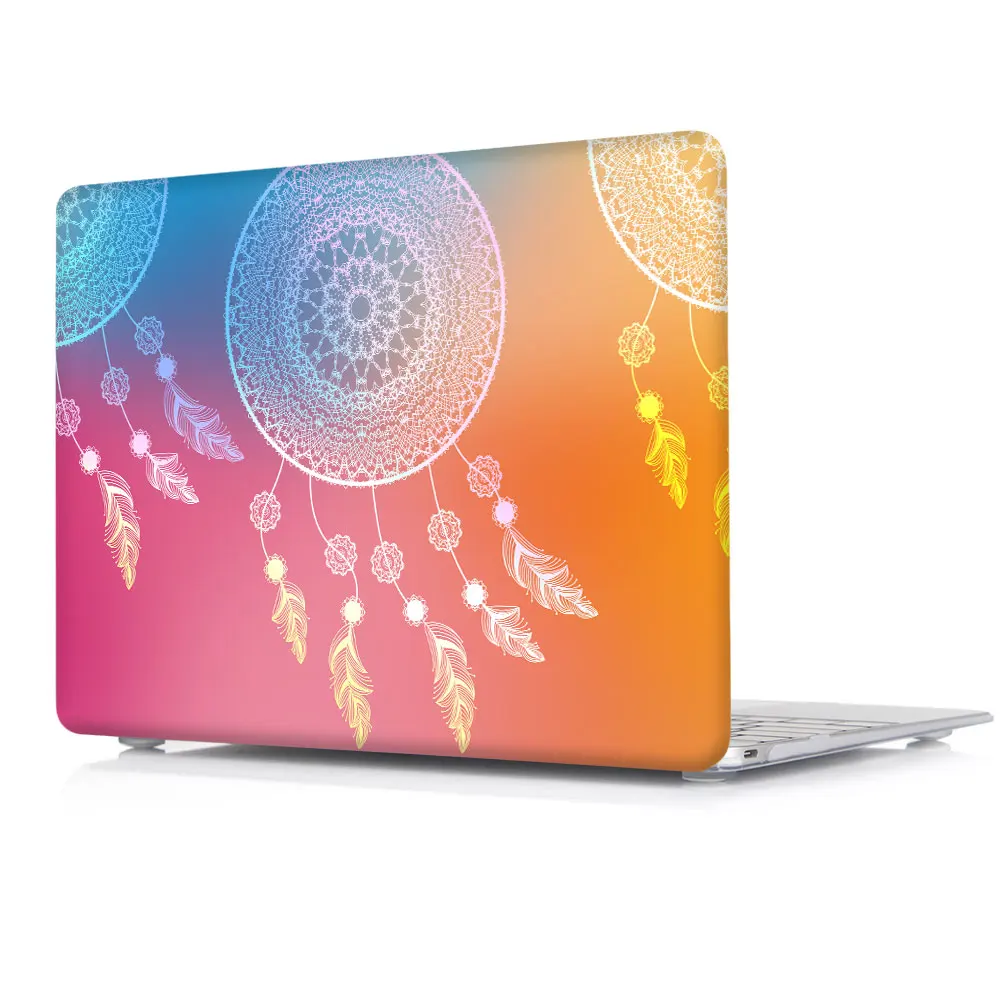 Потрясающий уникальный чехол с изображением Ловца снов и перьев для MacBook Pro retina 11 12 13 15 16 touch bar a2141твердый чехол