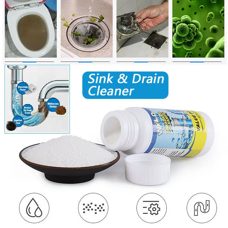 Powerful Sink Drain Cleaner High Efficiency Portable Powder Cleaning Tool Super Clog Remover Pipe Kitchen Tools | Дом и сад