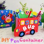 Детский мультяшный контейнер для ручек сделай сам, детские наборы декоративно-прикладного искусства, Детский DIY Материал эва ручной работы, детские игрушки ручной работы, подарки для детей