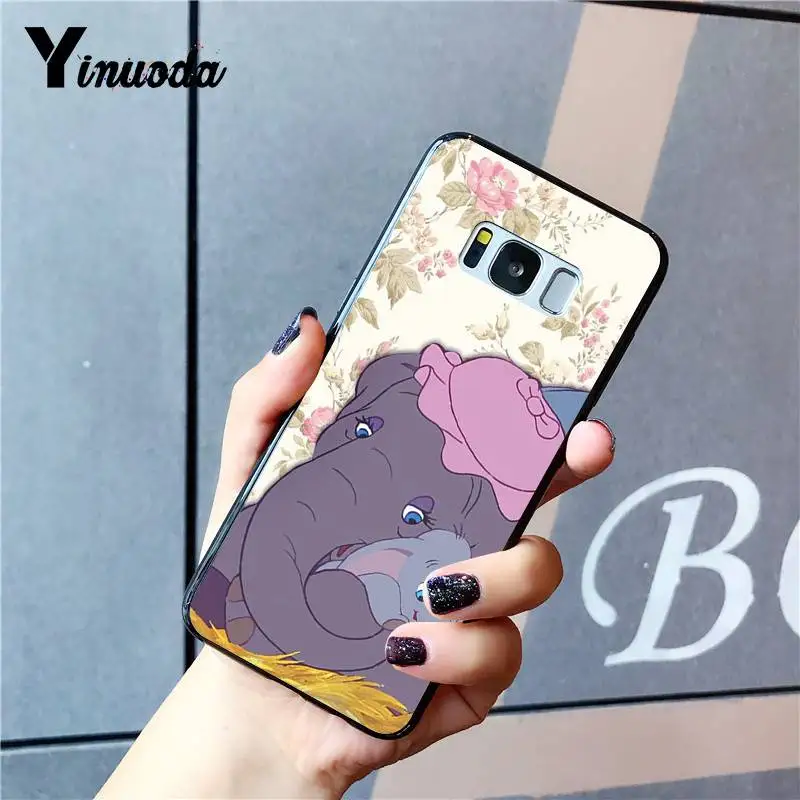 Yinuoda новый супер милый маленький слон черный ТПУ мягкий чехол для телефона Samsung