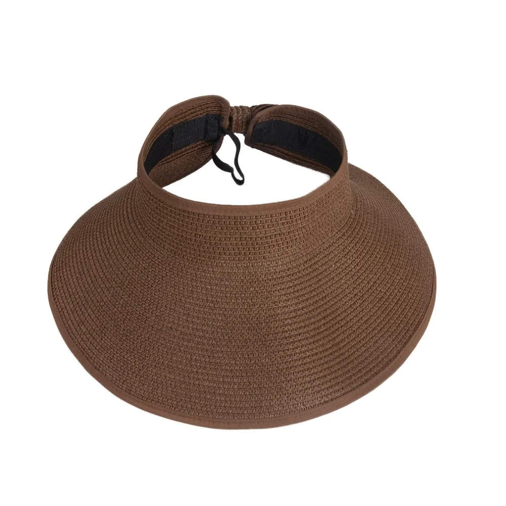 Fur Story 17618 Women's Fashion Straw Hat Bowknot Summer Beach Hats Wide Large Brim Foldable Roll Up Easy Hand-Carry Sun | Аксессуары