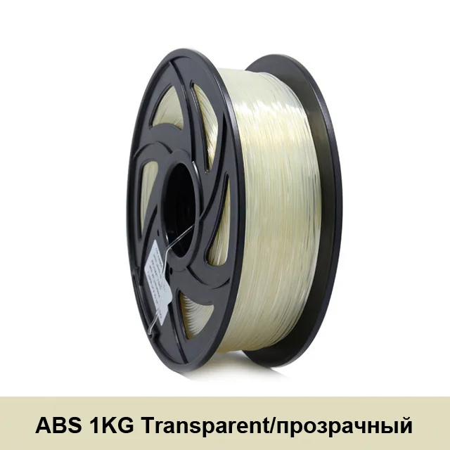 Transparent ABS 1kg Anet 3d Printer Filament 1.75mm 0.5kg/1kg/spool PLA ABS Printing Materials for 3D Printer Extruder 3d Pen 3D Filament Plastic - Цвет: Transparent ABS 1kg