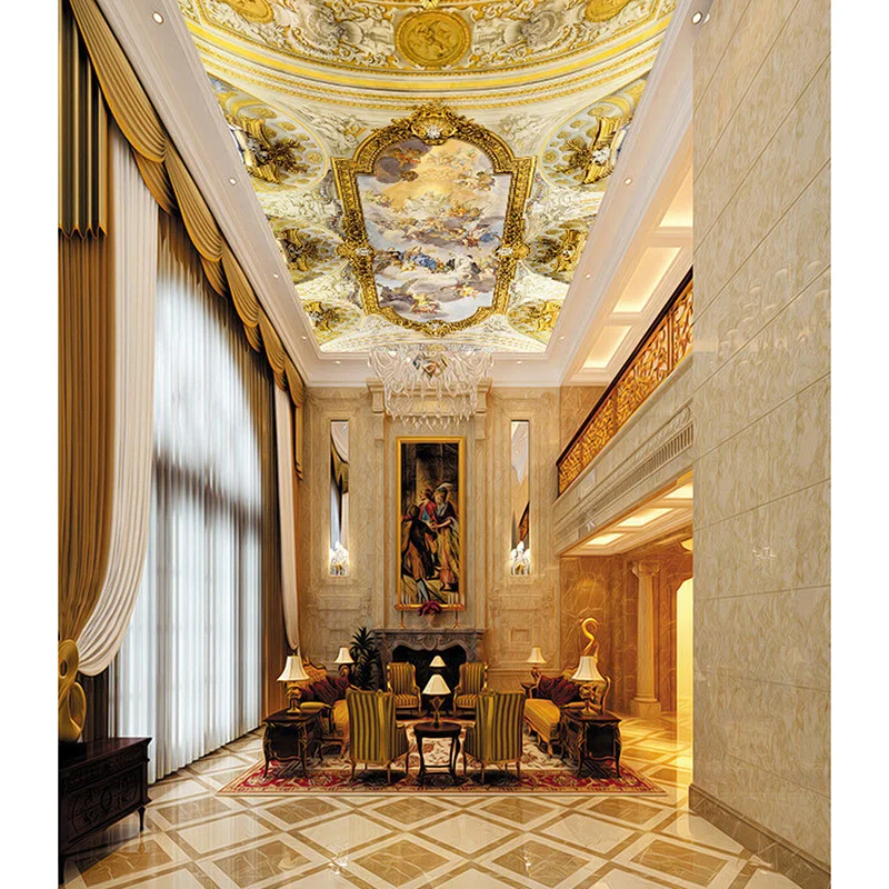 3D Бог любит роскошный потолок окрашенные стены ТВ фон обои для потолка спальни