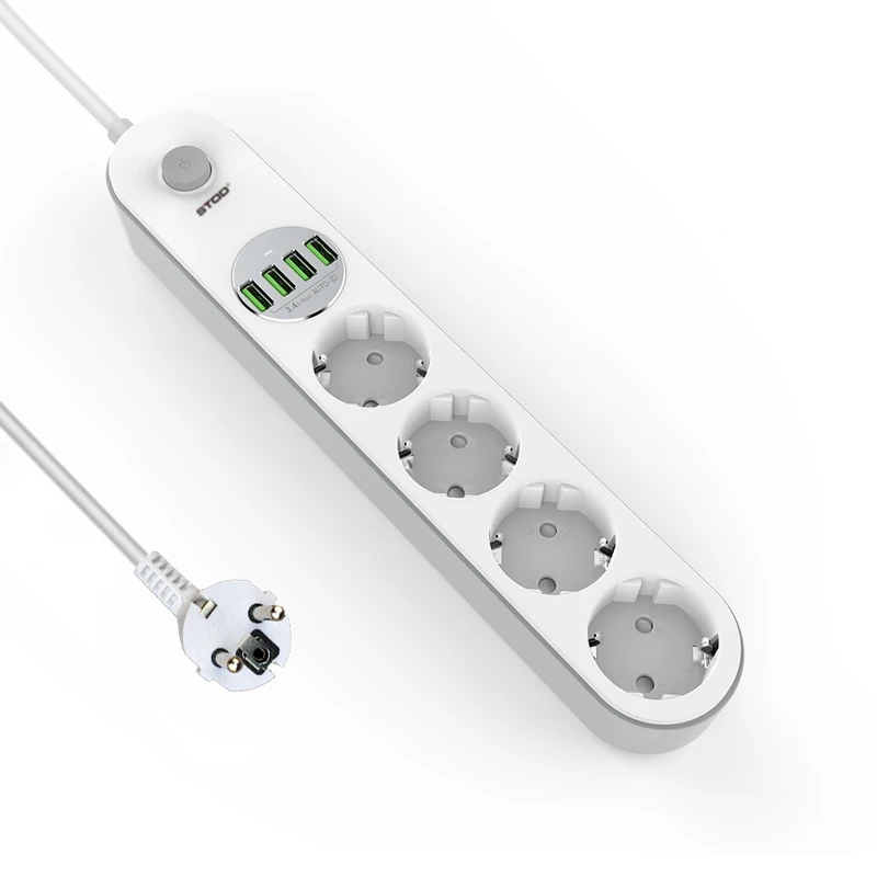 STOD USB зарядное устройство 4 порта 17 Вт блок питания 2500 розетка 6 футов шнур