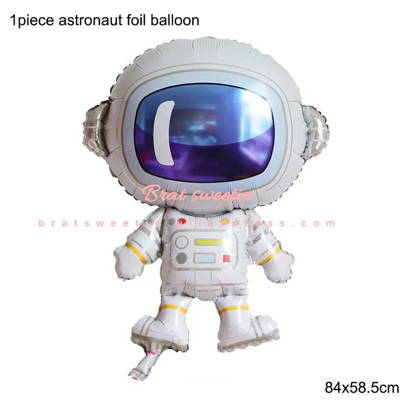 1pc 84cm Astronaut Космические вечерние космонавты и ракеты корабль фольгированные шары галактика солнечная система тема вечерние для мальчиков детские украшения на день рождения - Цвет: 1pc 84cm Astronaut