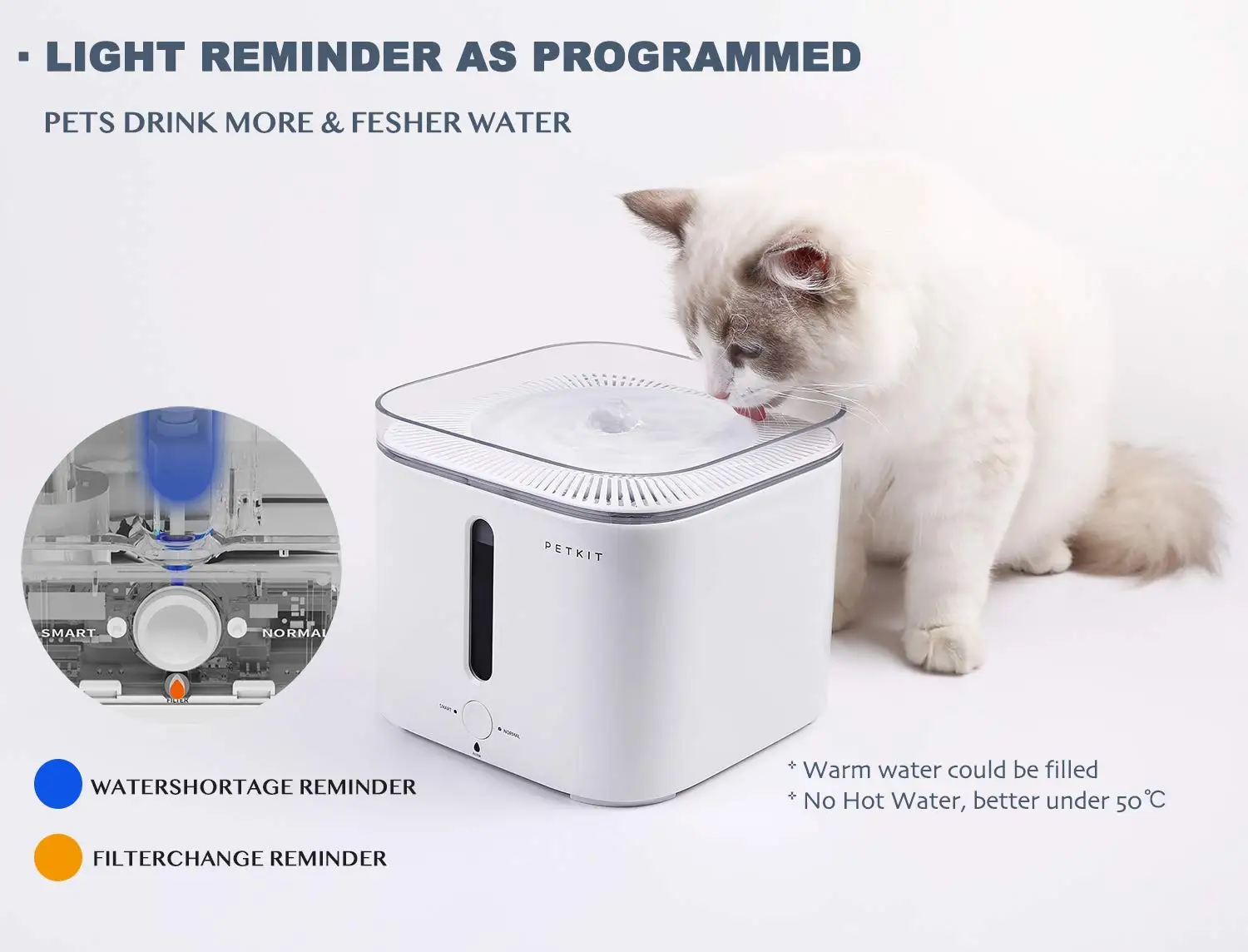 PETKIT автоматический питомец кошка фонтан Электрический Собака Кошка питомец немой поилка питатель миска питатель для домашних животных диспенсер для питьевой воды