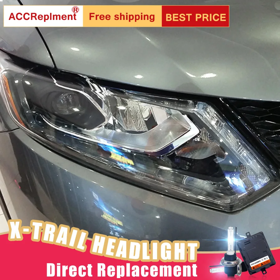 2 шт. светодиодный фары для Nissan X Trail 2014 2016 Автомобильные ангельские глазки
