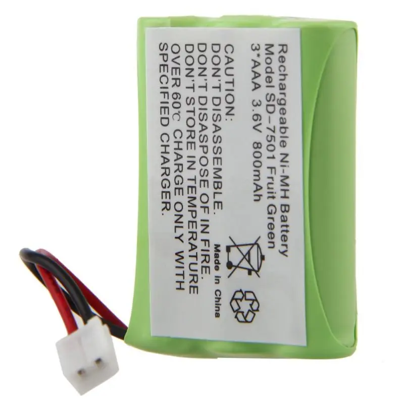 Сменный Аккумуляторный аккумулятор для телефона 2 шт. AAA 800 мА/ч 3 6 В Ni-MH VTech SD-7501/7500