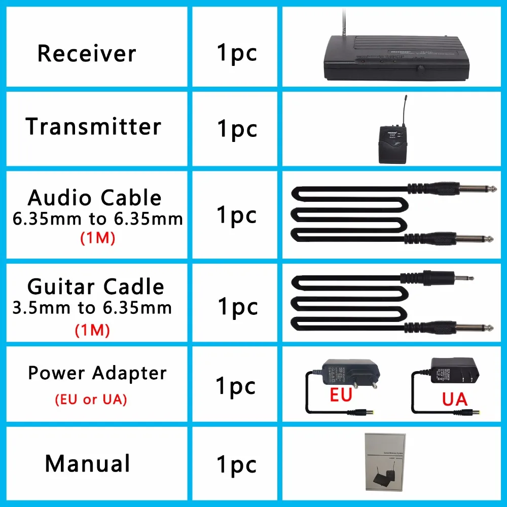 Freeboss FB-GT01 VHF беспроводной гитарный микрофон