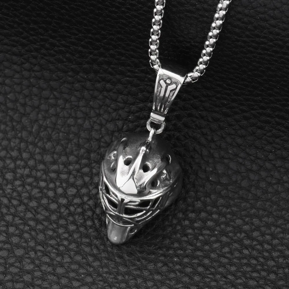2017 Новый хип-хоп ГУФАН классический шлем для Кендо кулон ожерелье из нержавеющей