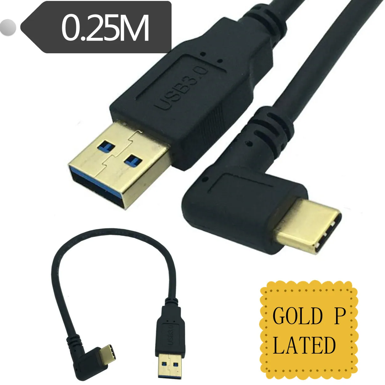 Позолоченные USB3.0 версия утра прямо/Тип C слева Бенд ноутбук телефону кабель для