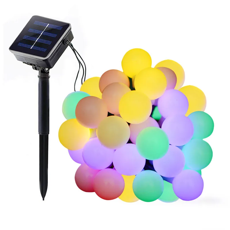 SOCO 20/30/50LED Solar Ball Led Fairy String LightColorful Outdoor Waterproof Lighting for Garden Holiday Party Home Decorative | Освещение