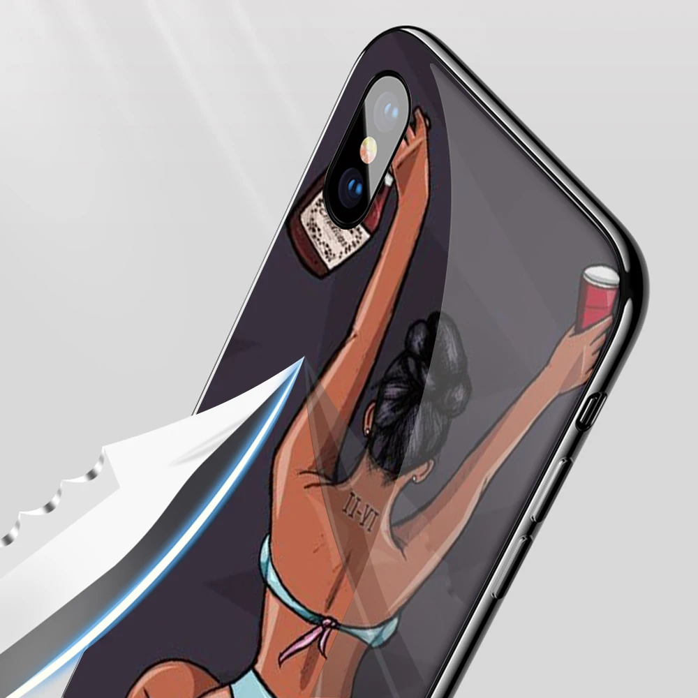 Чехол из закаленного стекла Lavaza Cardi B Belcalis Almanzar для iPhone 6 6S 7 8 Plus 5 5S SE XR X XS 11 Pro MAX |