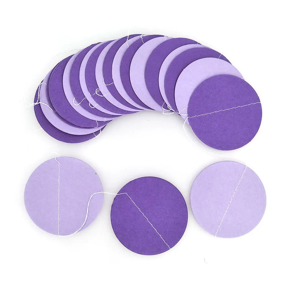 2 м красочные круглые Висячие бумажные гирлянды цепочка для домашней свадебной