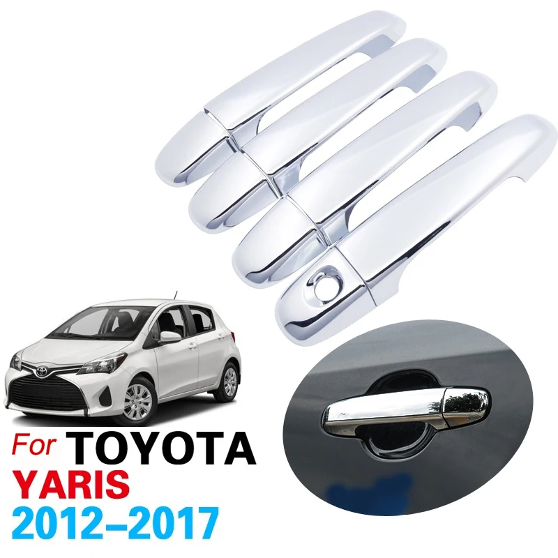 Автомобильная хромированная крышка дверных ручек для Toyota Yaris XP130 2012 2017 только