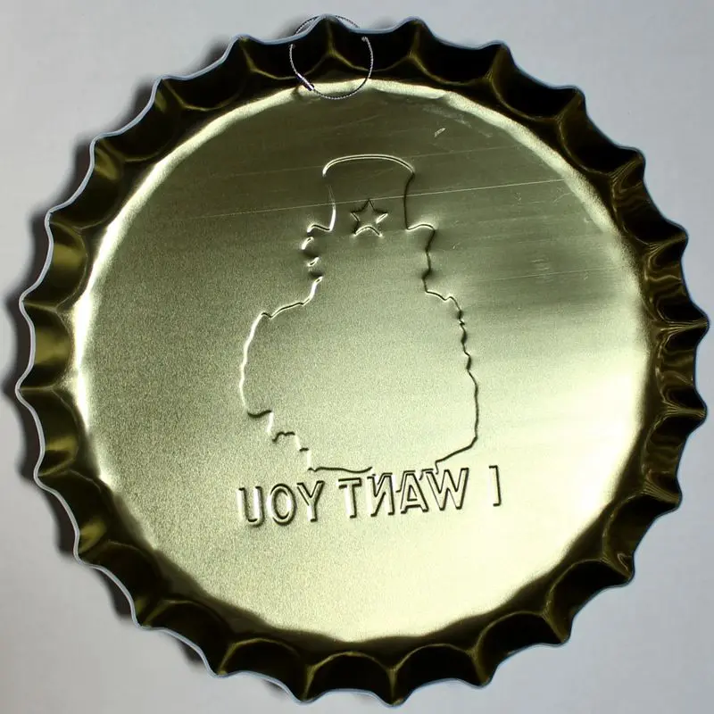 [Mike86] Крышка для бутылки с английским флагом металлическая живопись винтажный