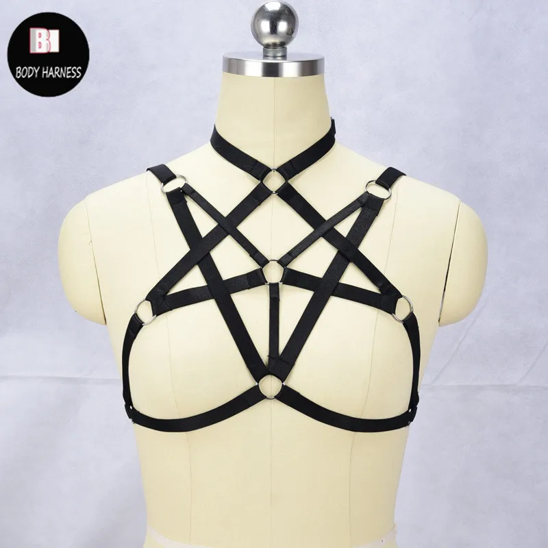 С эластичной лентой женские туфли в стиле готик Дизайн тела жгут бюстгальтер