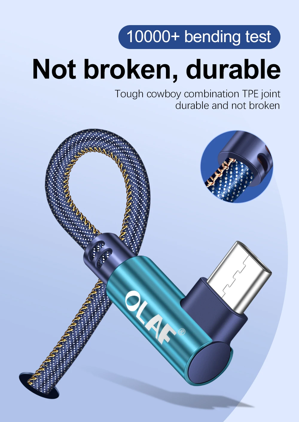 Кабель OLAF 1m 2m type C для быстрой зарядки на 90 градусов, кабель usb c type-c для передачи данных, кабель usb-c для samsung S8 S9 S10 type C, кабель usb