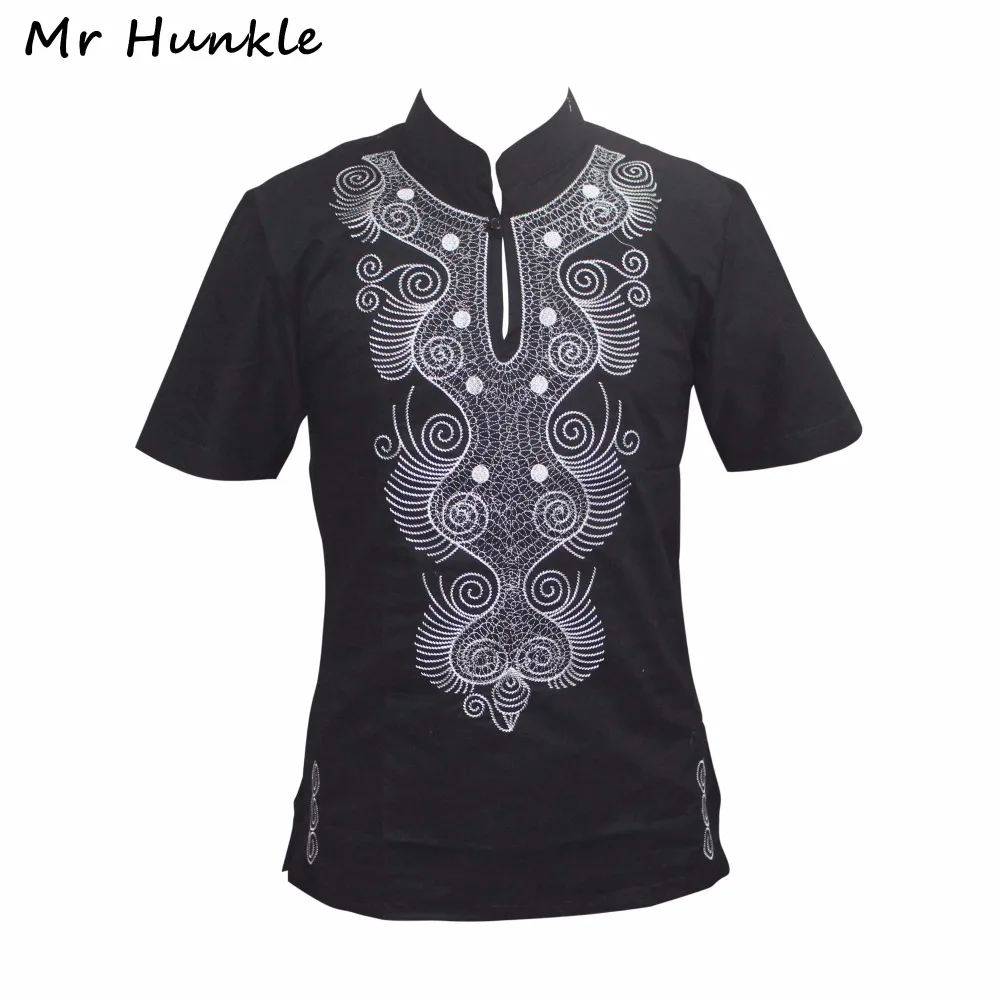 Футболка Mr Hunkle в африканском стиле для мужчин новый дизайн воротник стойка