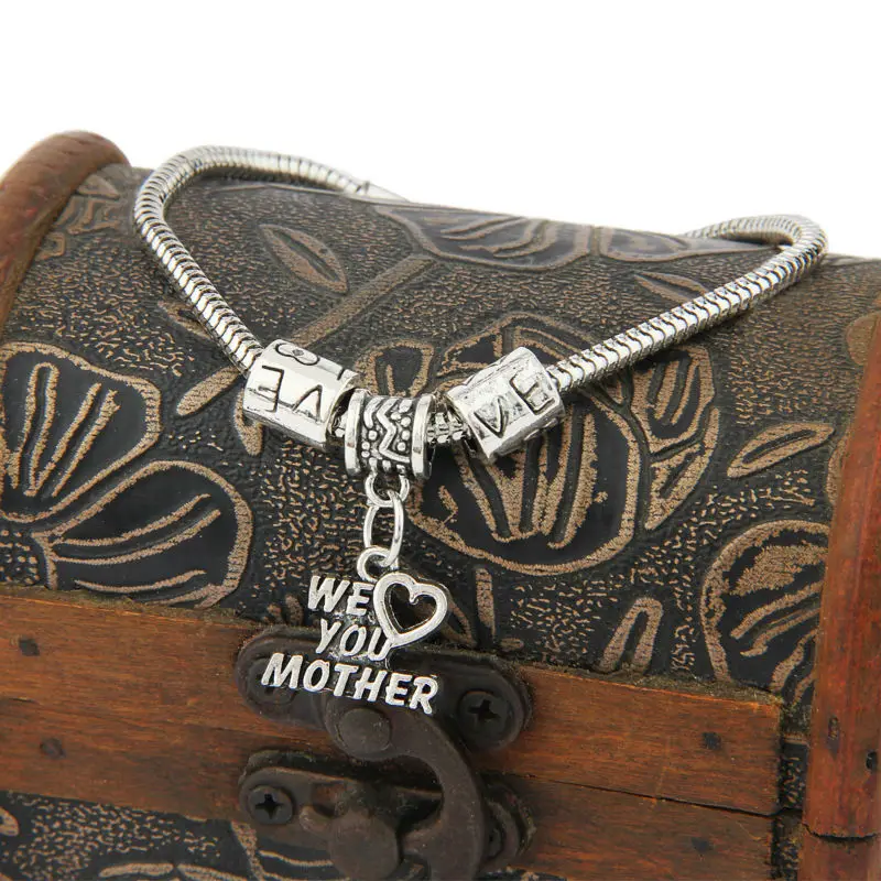 Новинка очаровательный браслет с сердечками для мамы и дочки семейные подарки