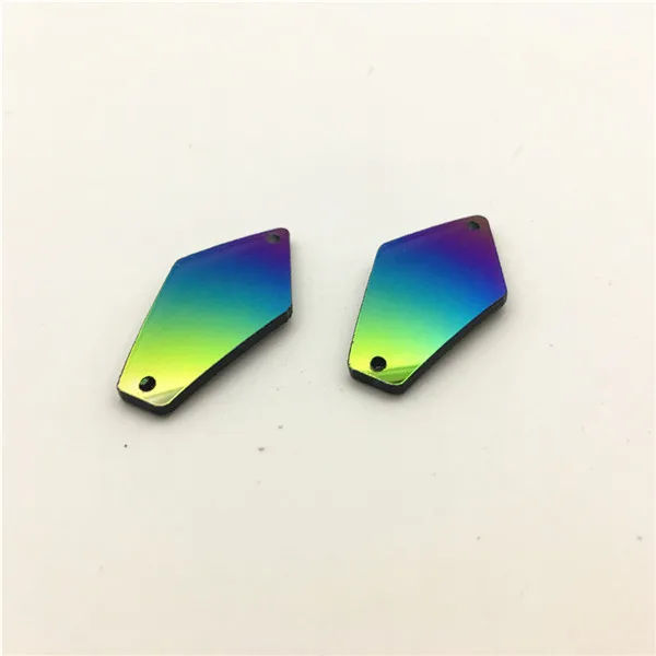 07N 15X28mm TopStone Радужное зеркало пришивные стразы акриловые пришивные камни для аксессуаров одежды платья - Цвет: 07N 15X28mm