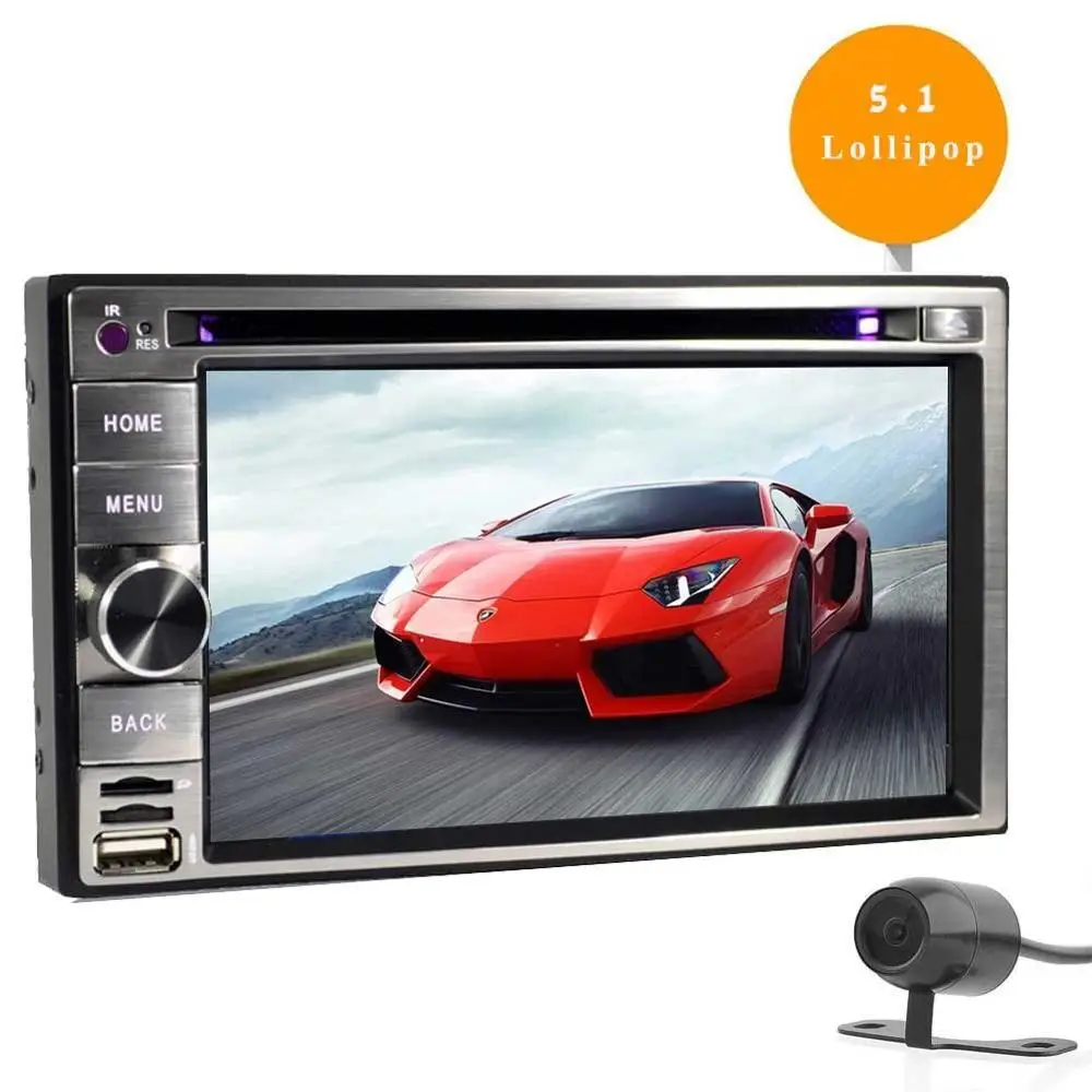 4 ядра Android 5 1 автомобильный dvd 2din DVD игрок двойной din стерео gps навигация