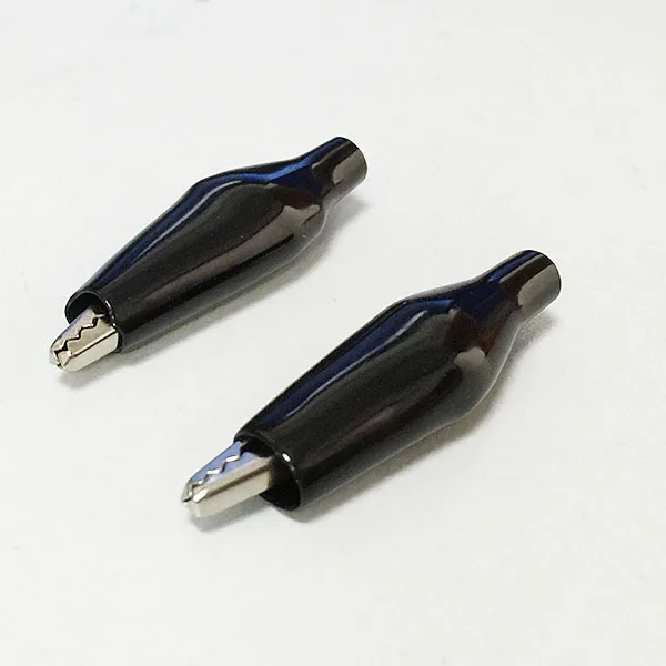 100 шт. черный/красный 35 мм изолированный ПВХ рукав маленький крокодил клип