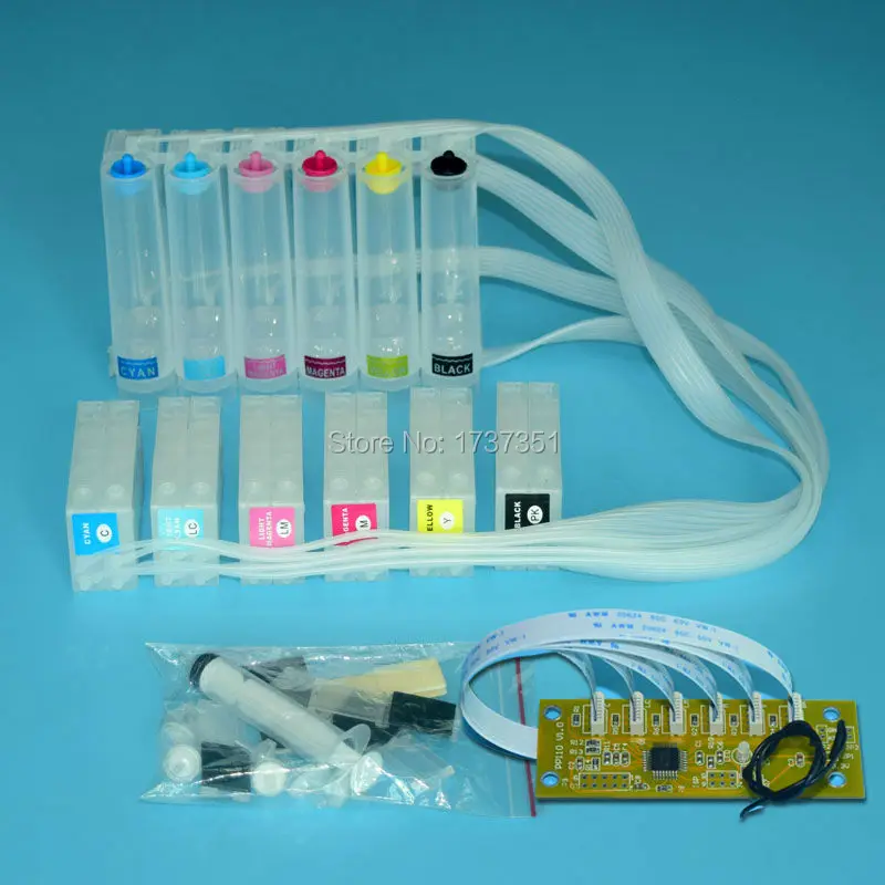 6 цветов для Epson PP100 PP-100 PP50 PP-50 объемная чернильная система с декодером чипа и